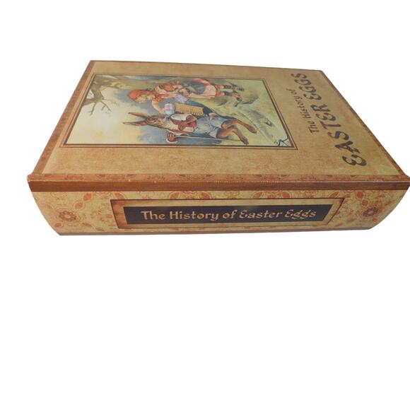 Open Road Brands The History of Easter Eggs Tabletop Faux Book Box New - Picture 5 of 9